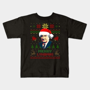 Lyndon B Johnsson Funny Merry Christmas Kids T-Shirt